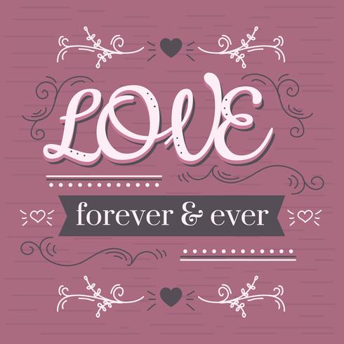 Kärlek Forever & Ever Vector