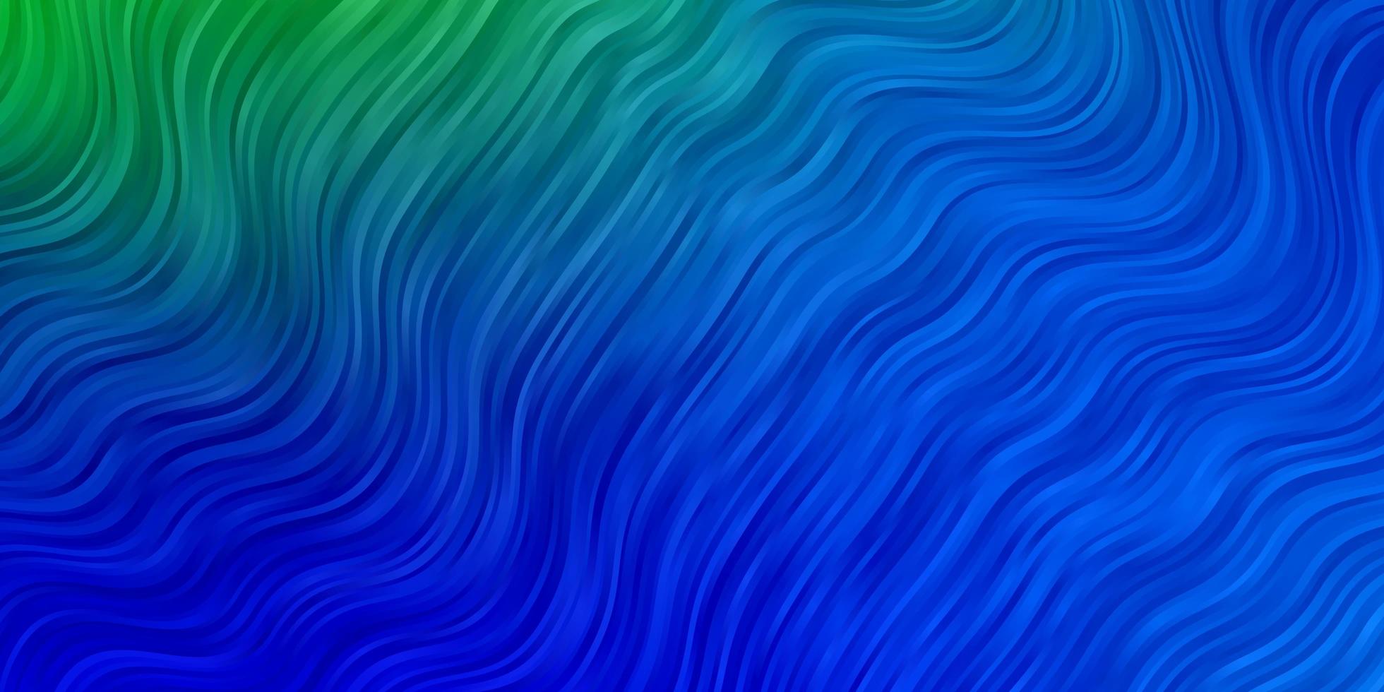 hellblauer, grüner Vektorhintergrund mit trockenen Linien. vektor
