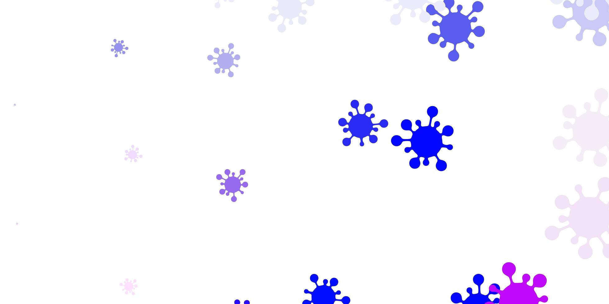 ljusrosa, blå vektorstruktur med sjukdomssymboler vektor