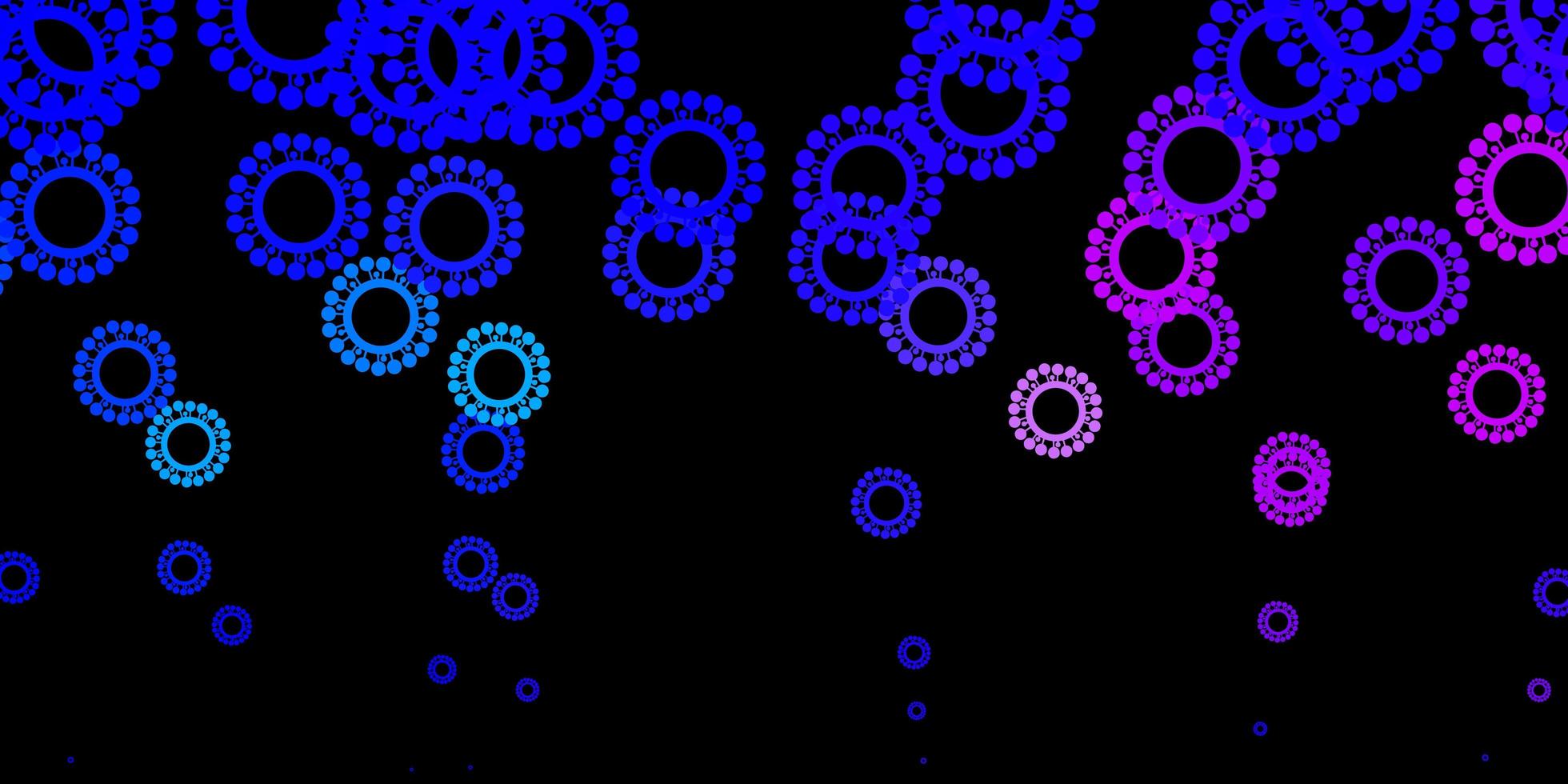 dunkelrosa, blaue Vektorbeschaffenheit mit Krankheitssymbolen vektor