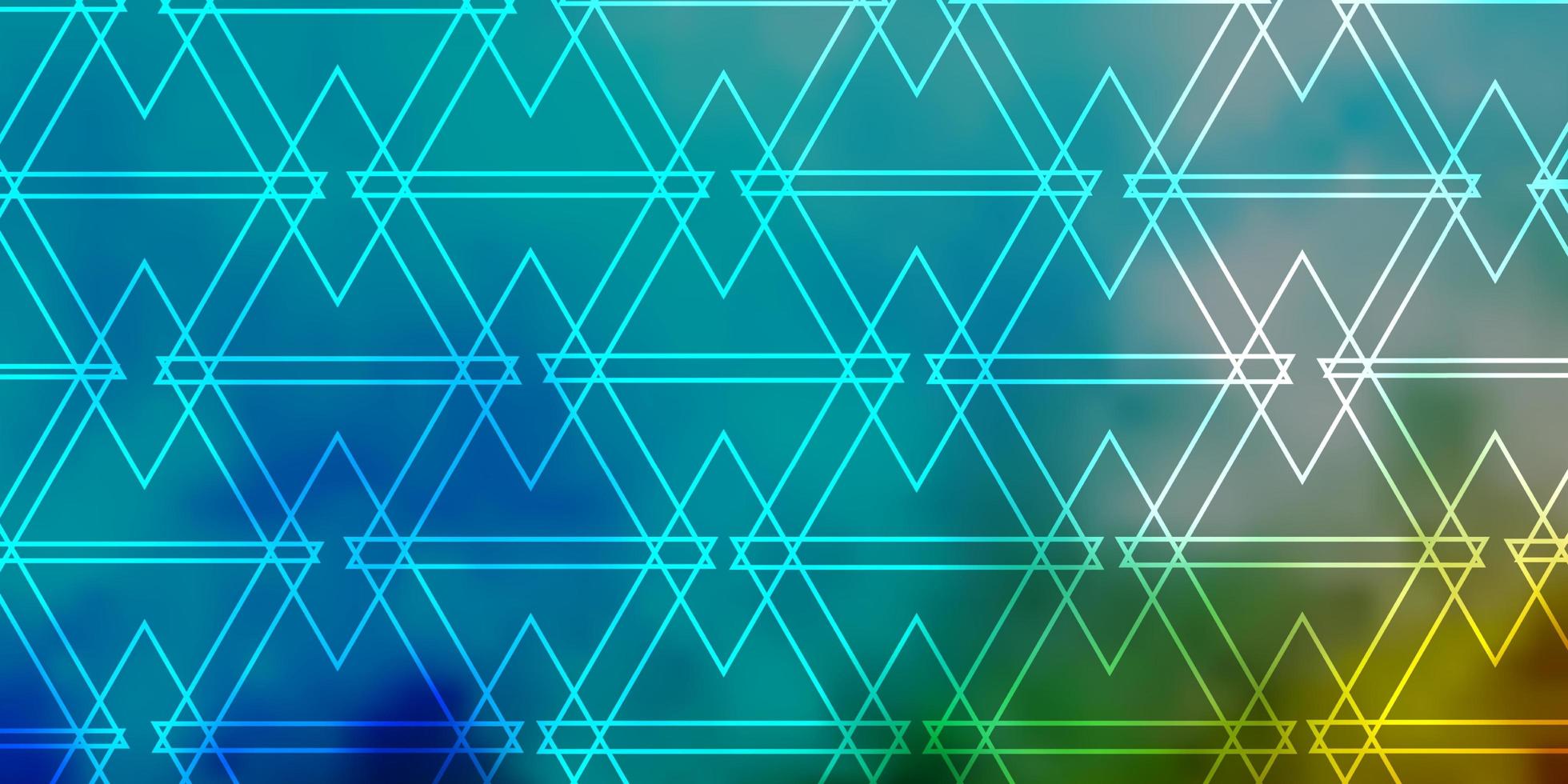hellblauer, grüner Vektorhintergrund mit Dreiecken. vektor