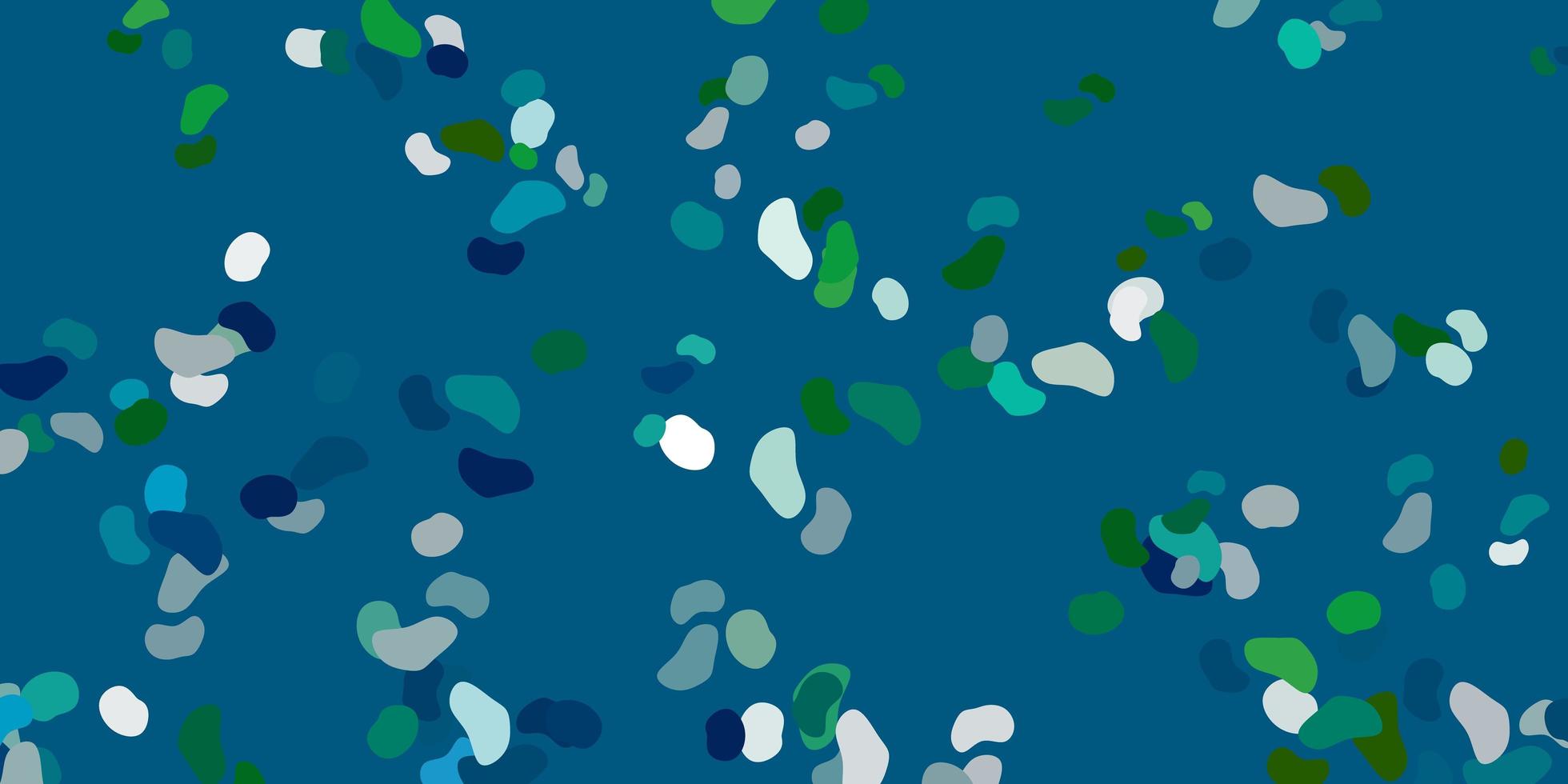 ljusblå, grön vektorbakgrund med slumpmässiga former. vektor