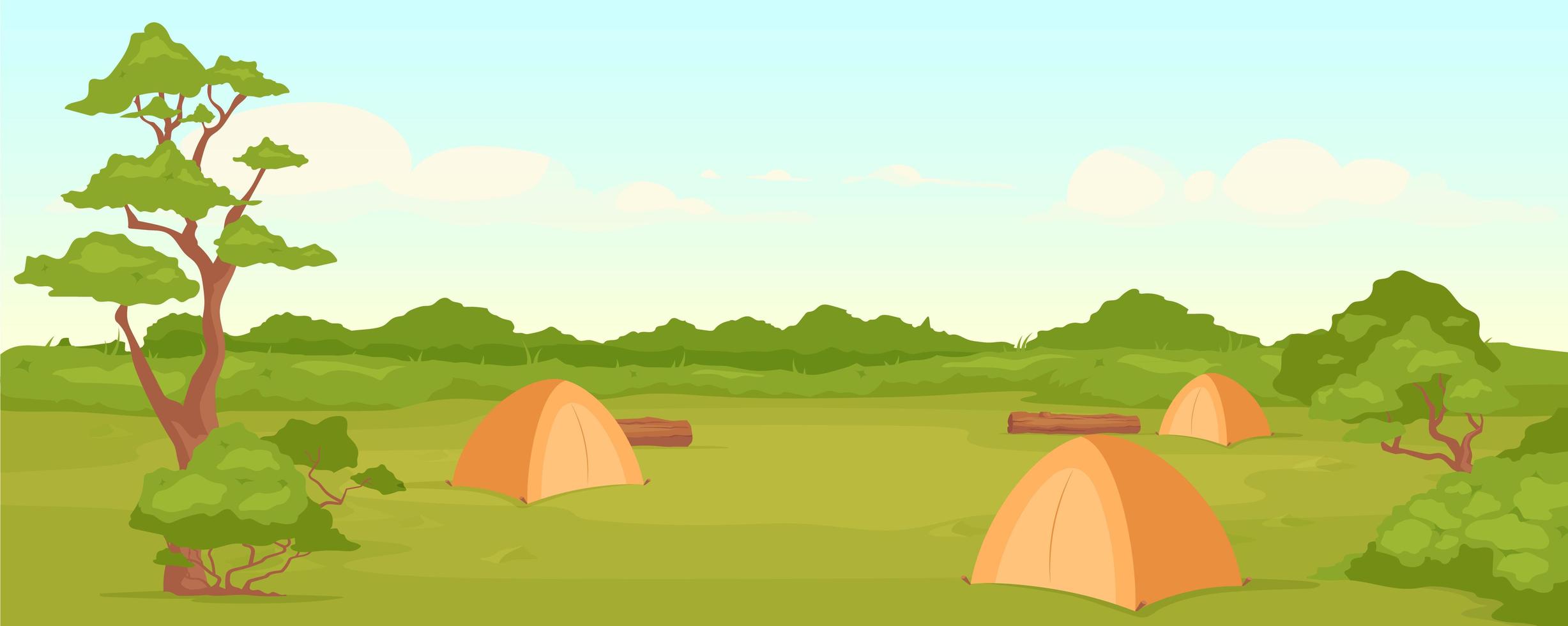 Camping flache Farbvektorillustration vektor