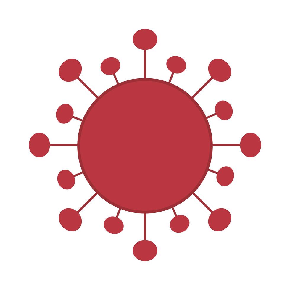 röd covid 19 virusvektordesign vektor