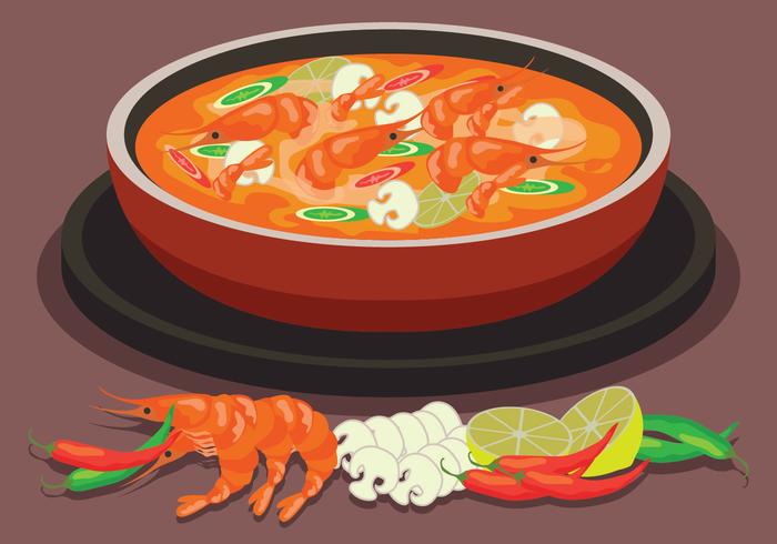 Hotpot ingrediens vektor illustration