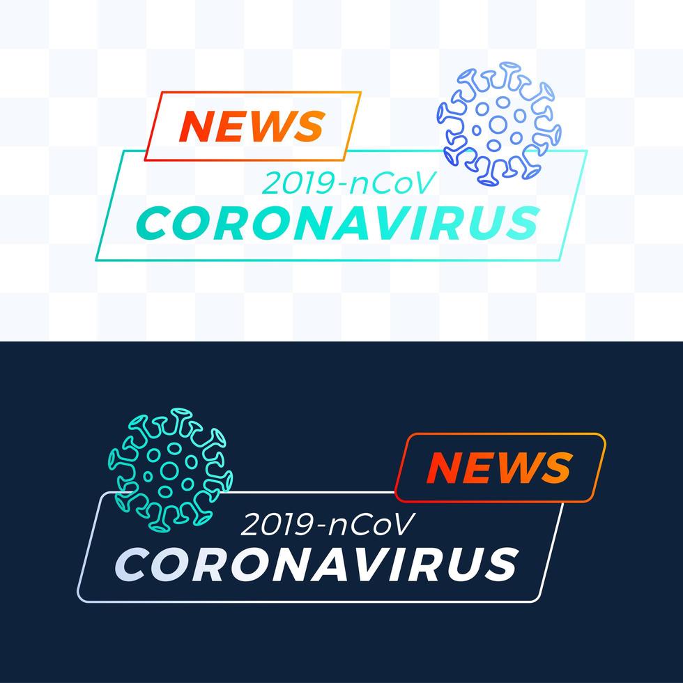 ställa in nyhetsrubriken covid-19 eller coronavirus. coronavirus i wuhan vektorillustration. vektor