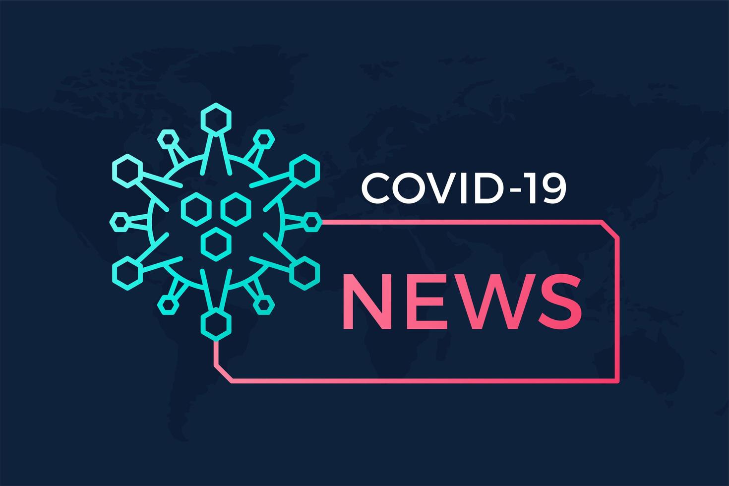 Breaking News Schlagzeile Banner Covid-19 oder Coronavirus in der Welt. Coronavirus in Wuhan Vektor-Illustration. Plakat mit Weltkarte vektor
