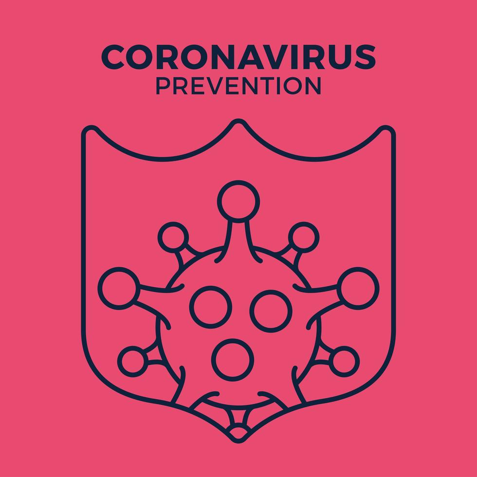 immun gegen Grippekeimikone, Virenschutz, Hygieneschutz, Bakterienprävention, dünnes Netzsymbol auf weißem Hintergrund vektor