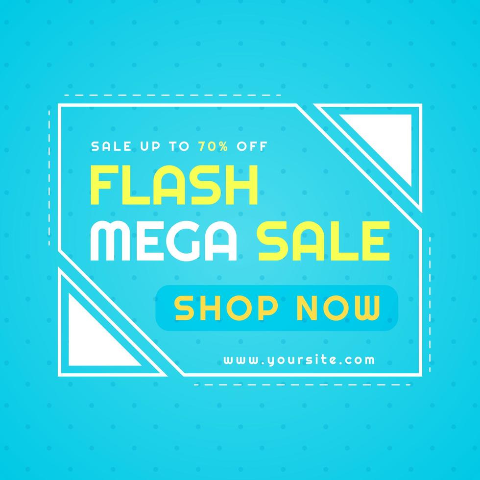 Flash Mega Sale Poster modernen Verkauf Hintergrund vektor