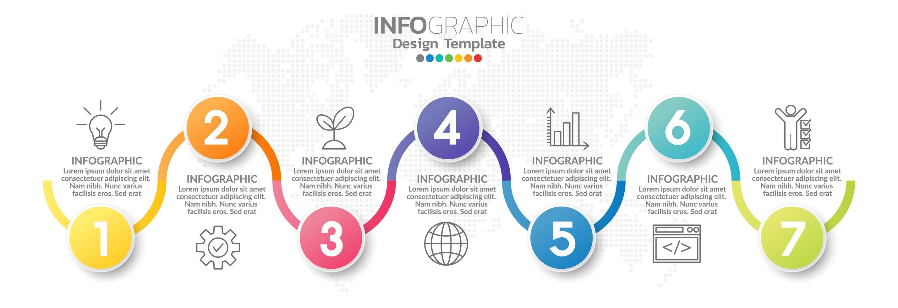 infografiska element för innehåll, diagram, flödesschema, steg, delar, tidslinje, arbetsflöde, diagram. vektor