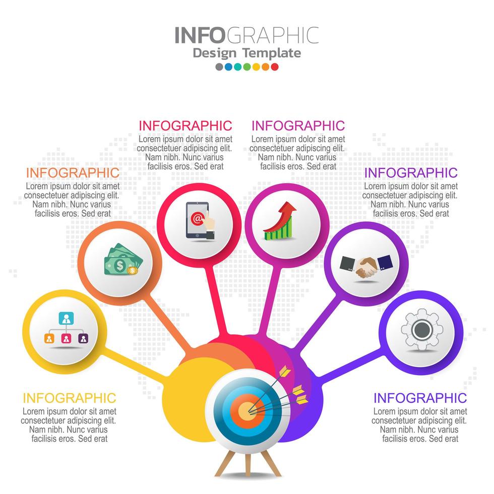 Infografik-Elemente für Inhalt, Diagramm, Flussdiagramm, Schritte, Teile, Zeitachse, Workflow, Diagramm. vektor