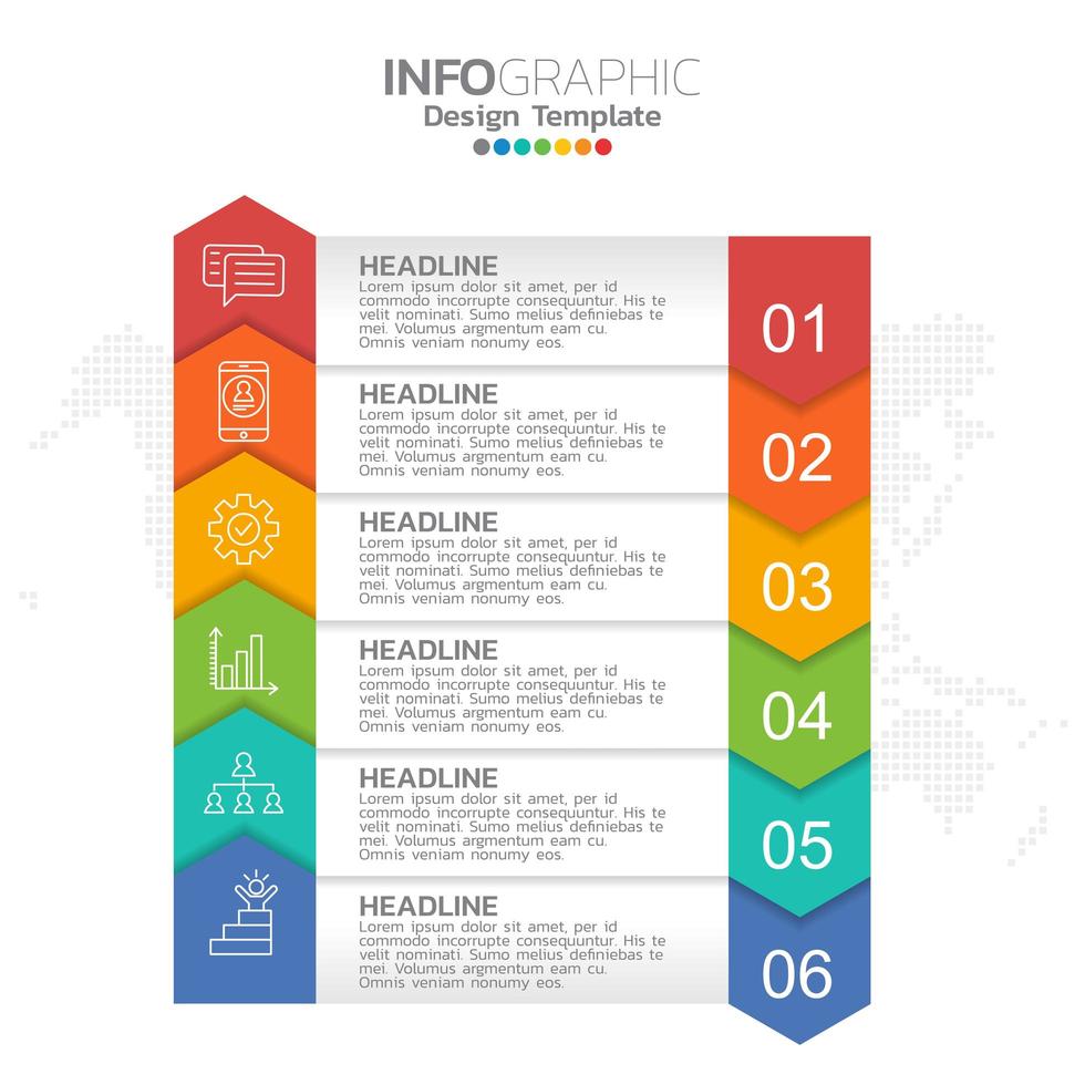 Infografik-Elemente für Inhalt, Diagramm, Flussdiagramm, Schritte, Teile, Zeitachse, Workflow, Diagramm. vektor