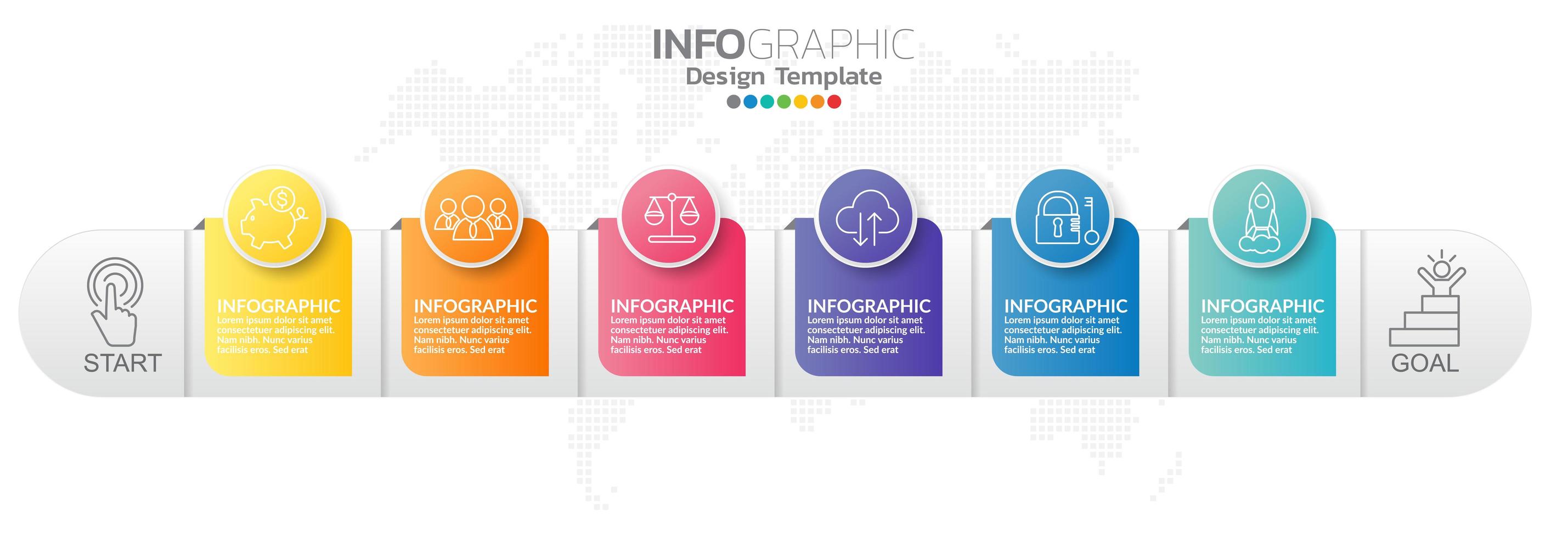 infografiska element för innehåll, diagram, flödesschema, steg, delar, tidslinje, arbetsflöde, diagram. vektor