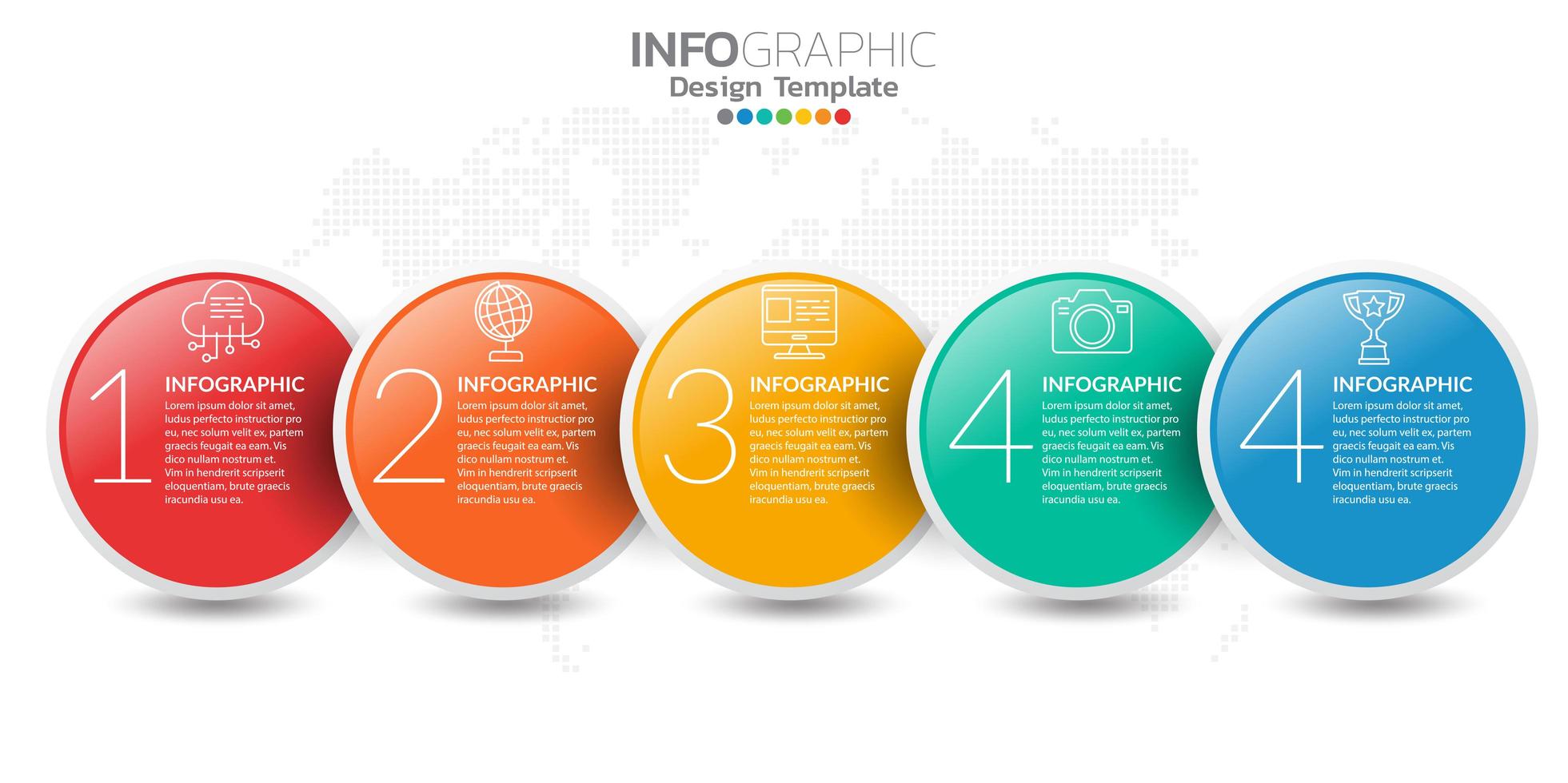 Infografiken für das Geschäftskonzept mit Symbolen und Optionen oder Schritten. vektor