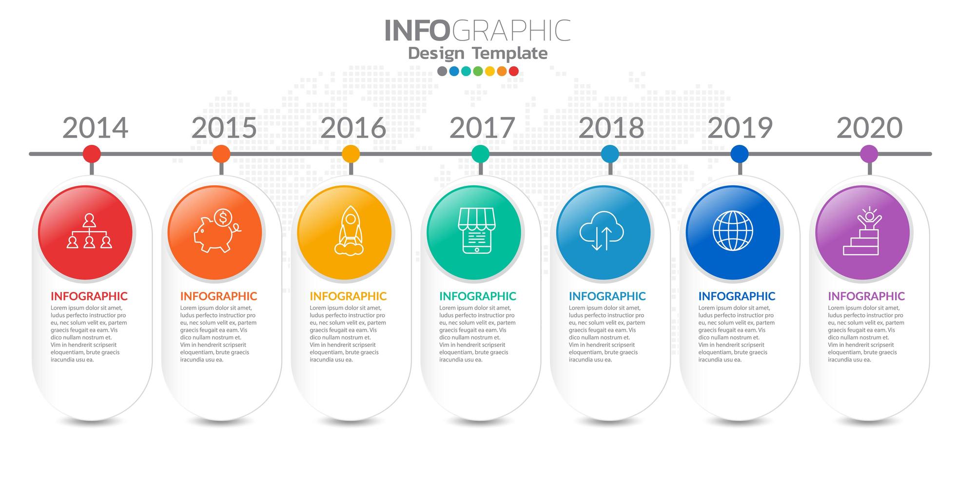 infographics för affärsidé med ikoner och alternativ eller steg. vektor