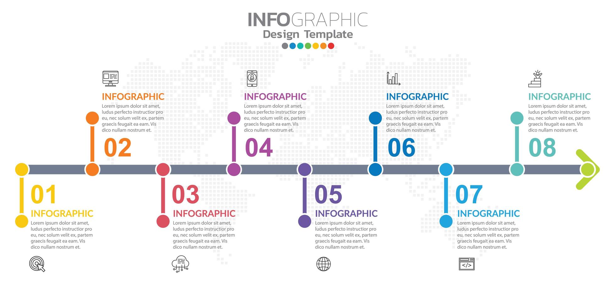 infographics för affärsidé med ikoner och alternativ eller steg. vektor