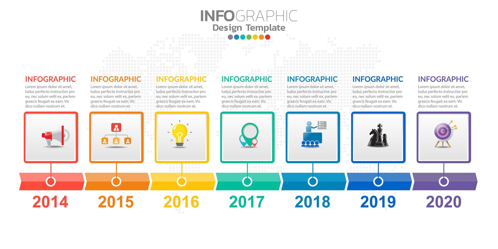 infographics för affärsidé med ikoner och alternativ eller steg. vektor