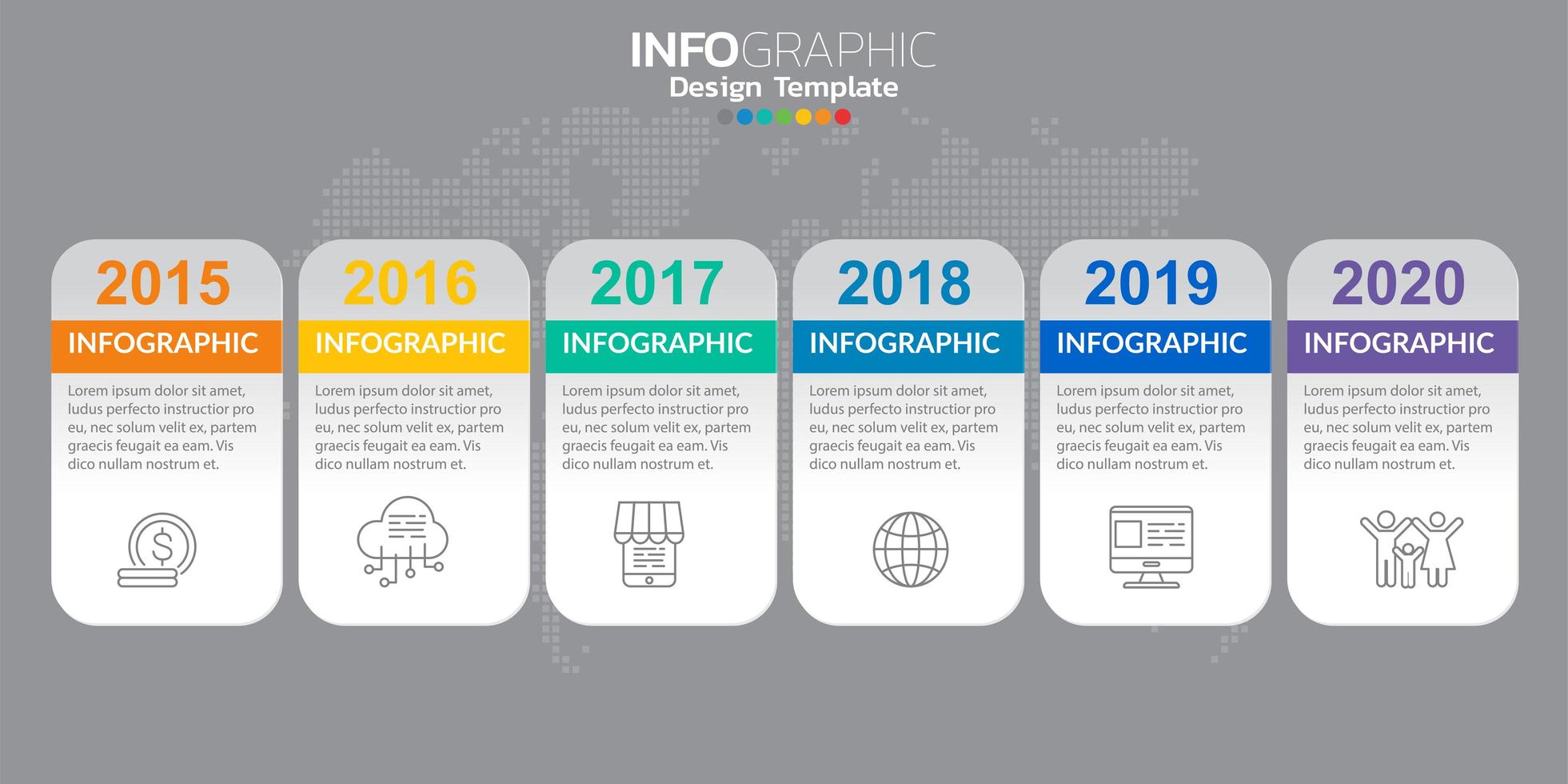 infographics för affärsidé med ikoner och alternativ eller steg. vektor