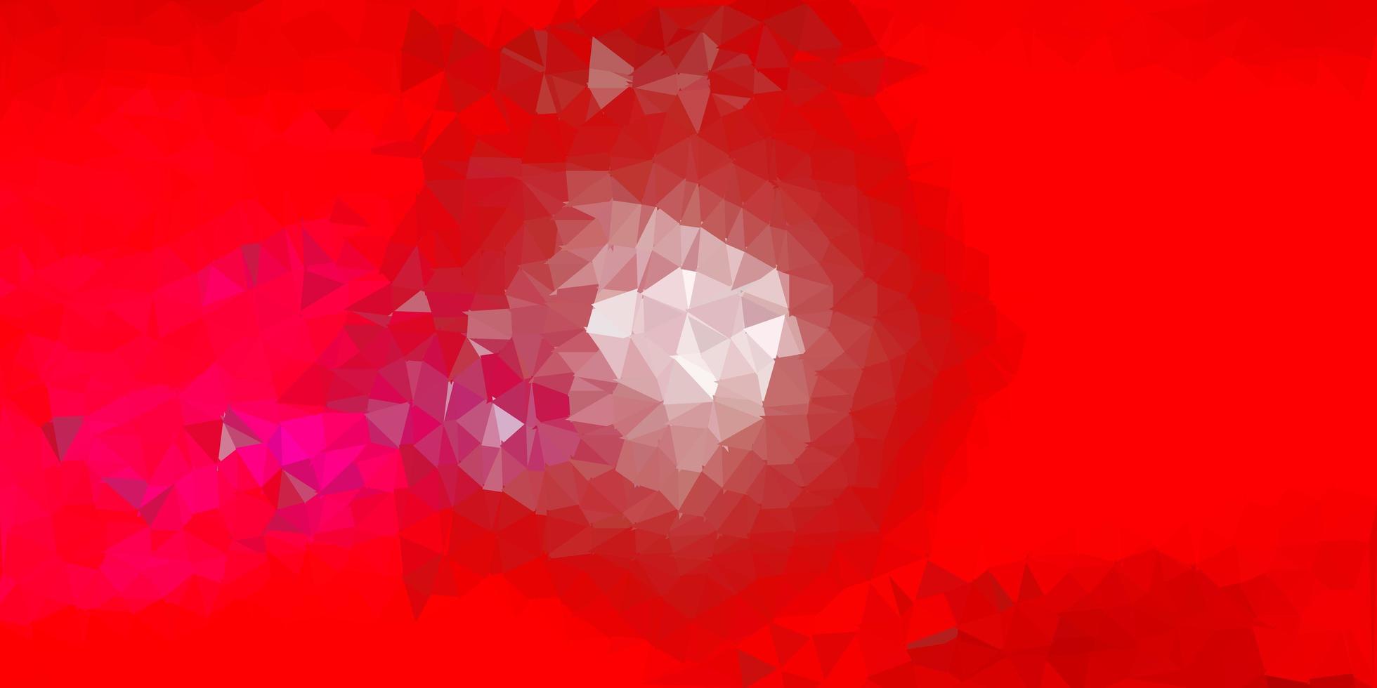 ljusrosa, röd vektor triangel mosaik design.