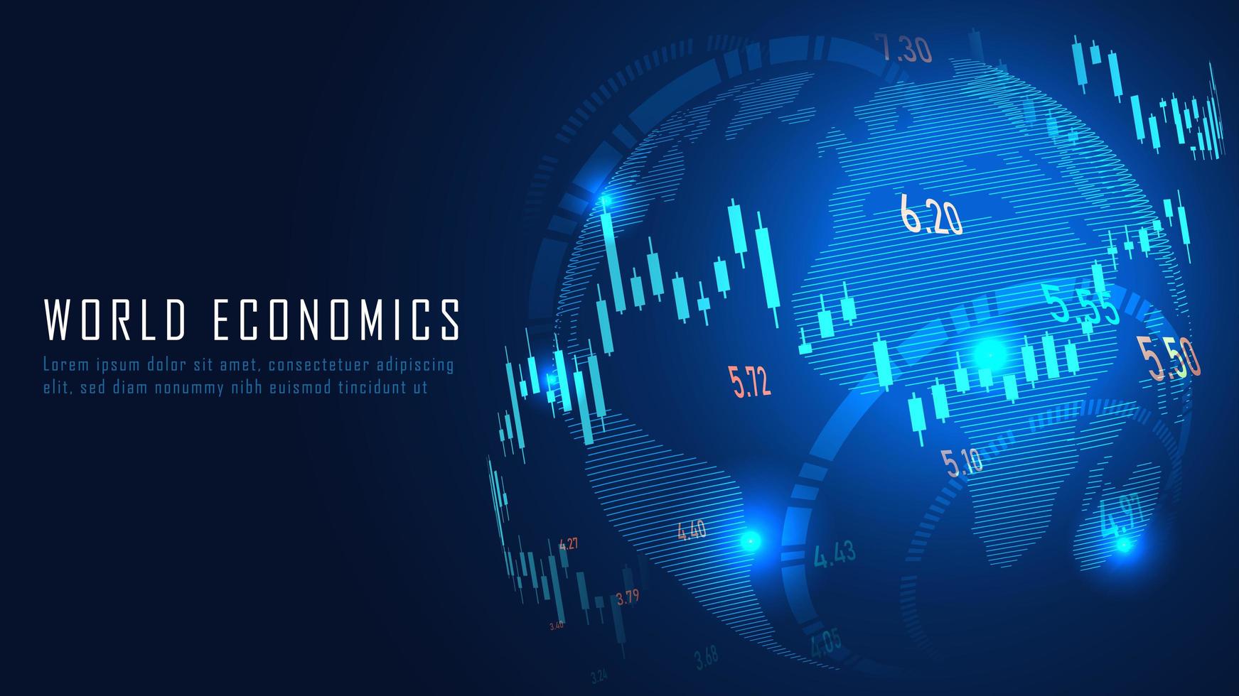 Global Financial in Grafikkonzept vektor