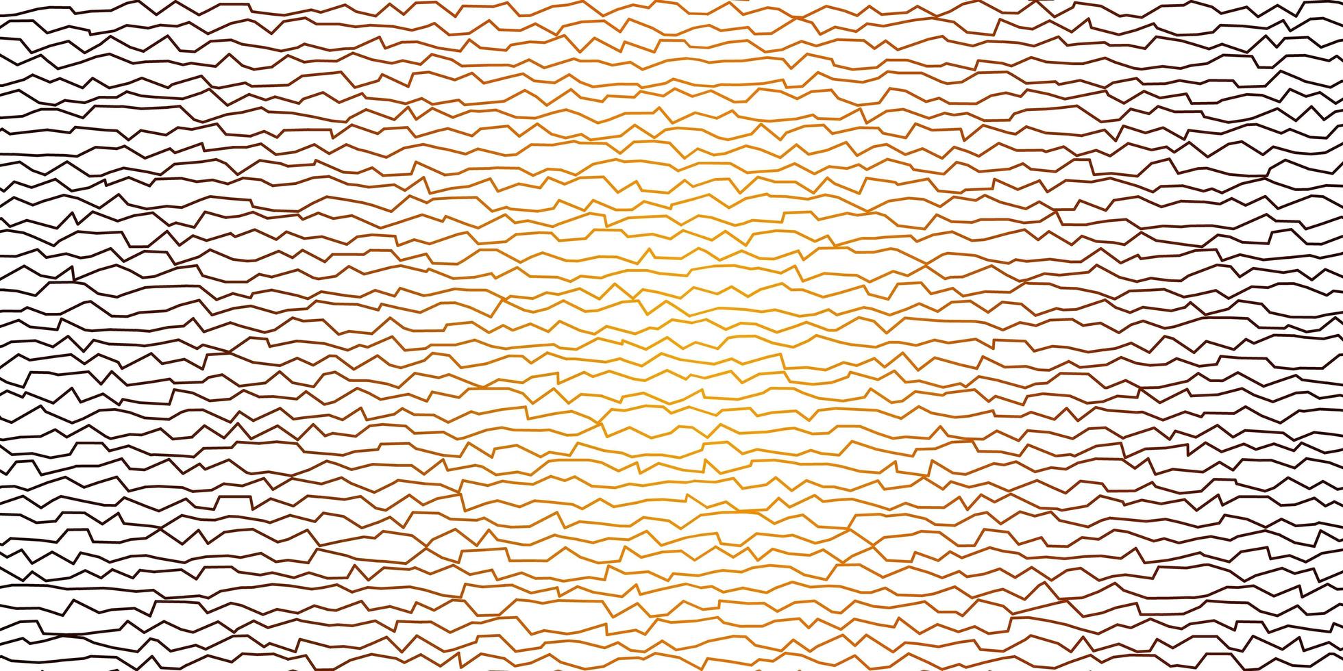 mörk orange vektor mönster med böjda linjer.
