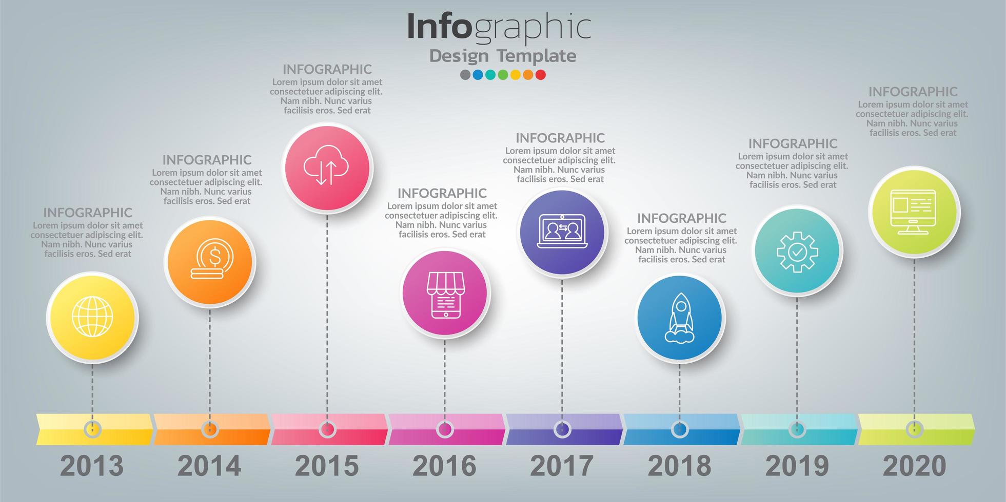 infographic i affärsidé med 8 alternativ, steg eller processer. vektor