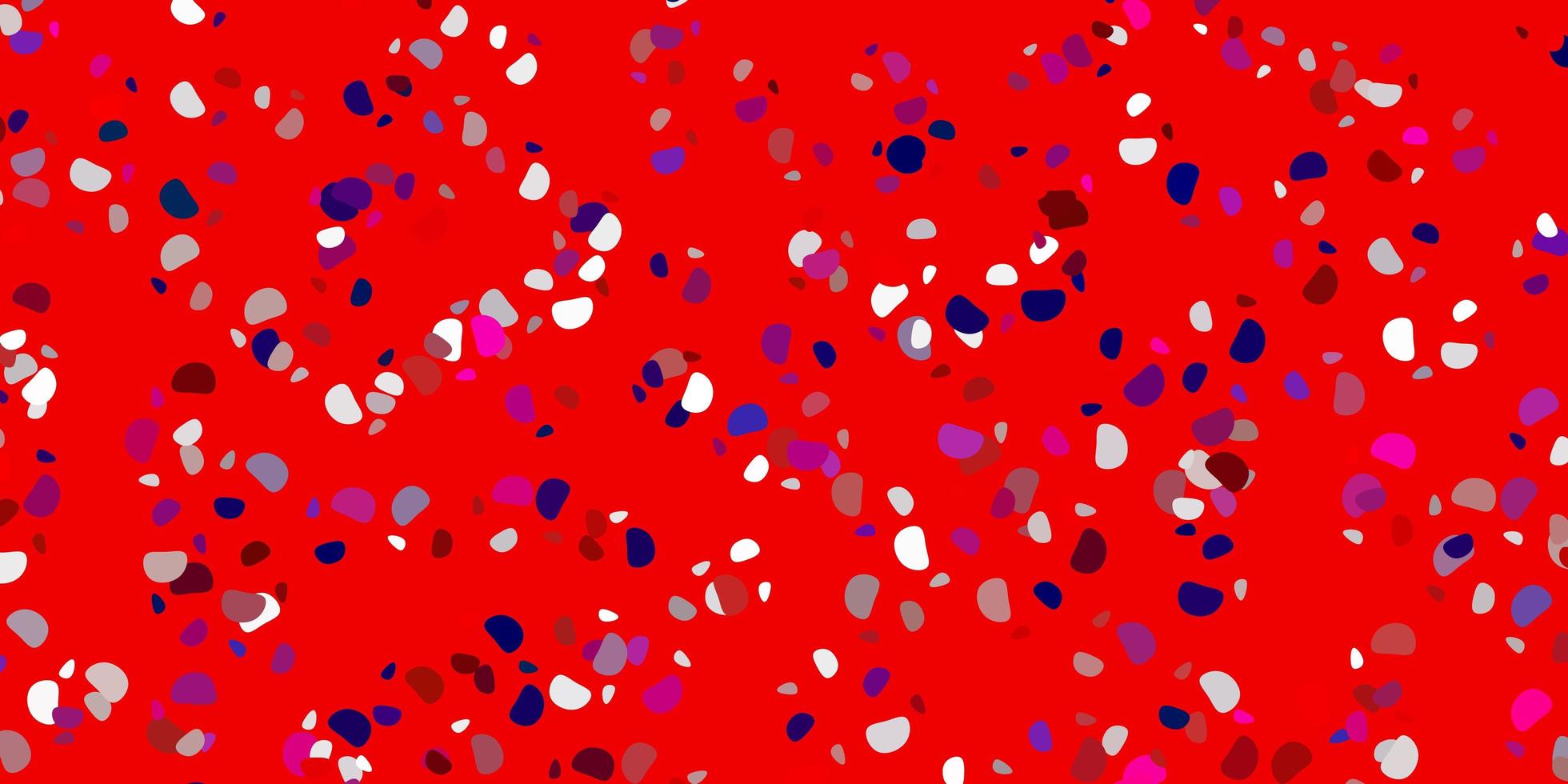 ljusblå, röd vektorbakgrund med kaotiska former. vektor