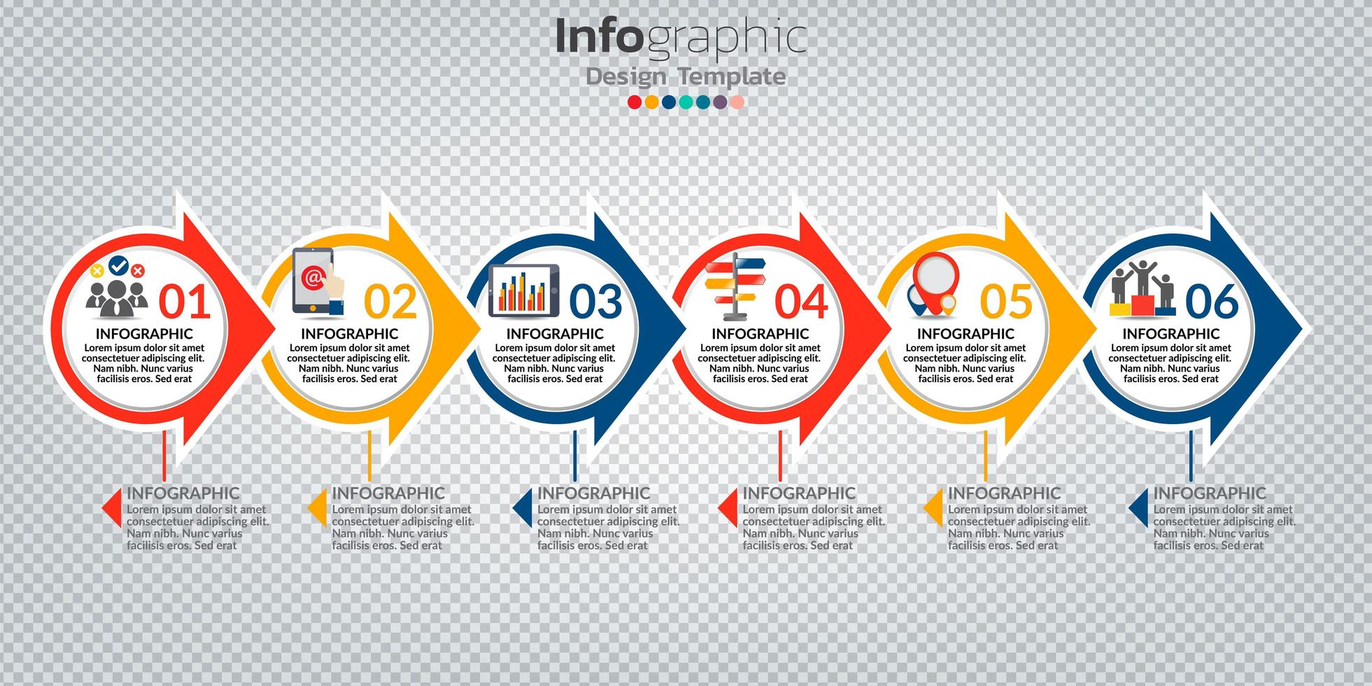 infographic i affärsidé med 8 alternativ, steg eller processer. vektor