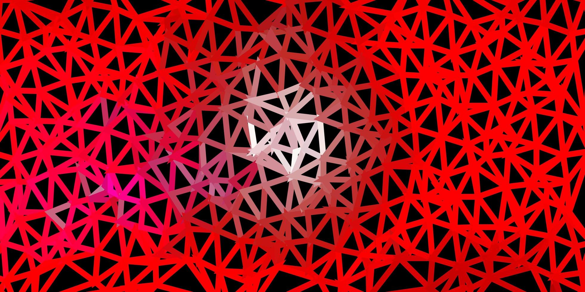 ljusrosa, röd vektor triangel mosaik design.