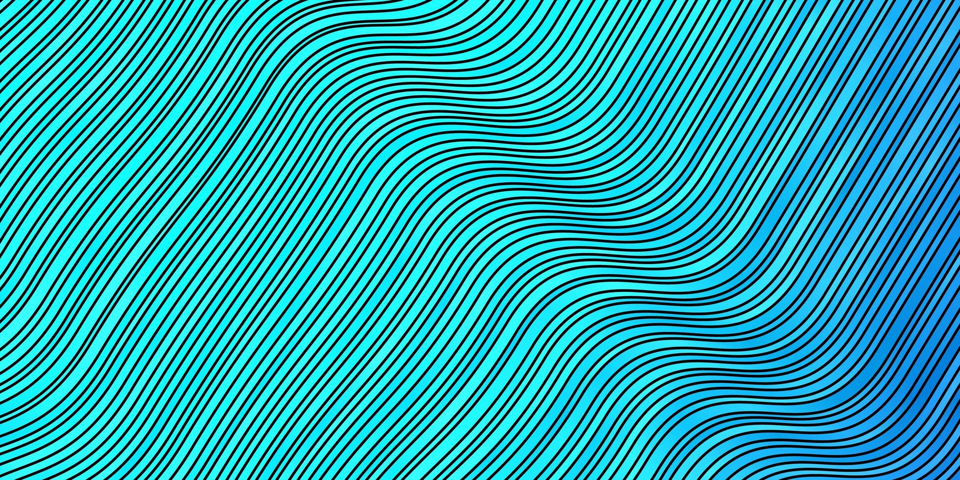 hellblauer Vektorhintergrund mit gebogenen Linien. vektor