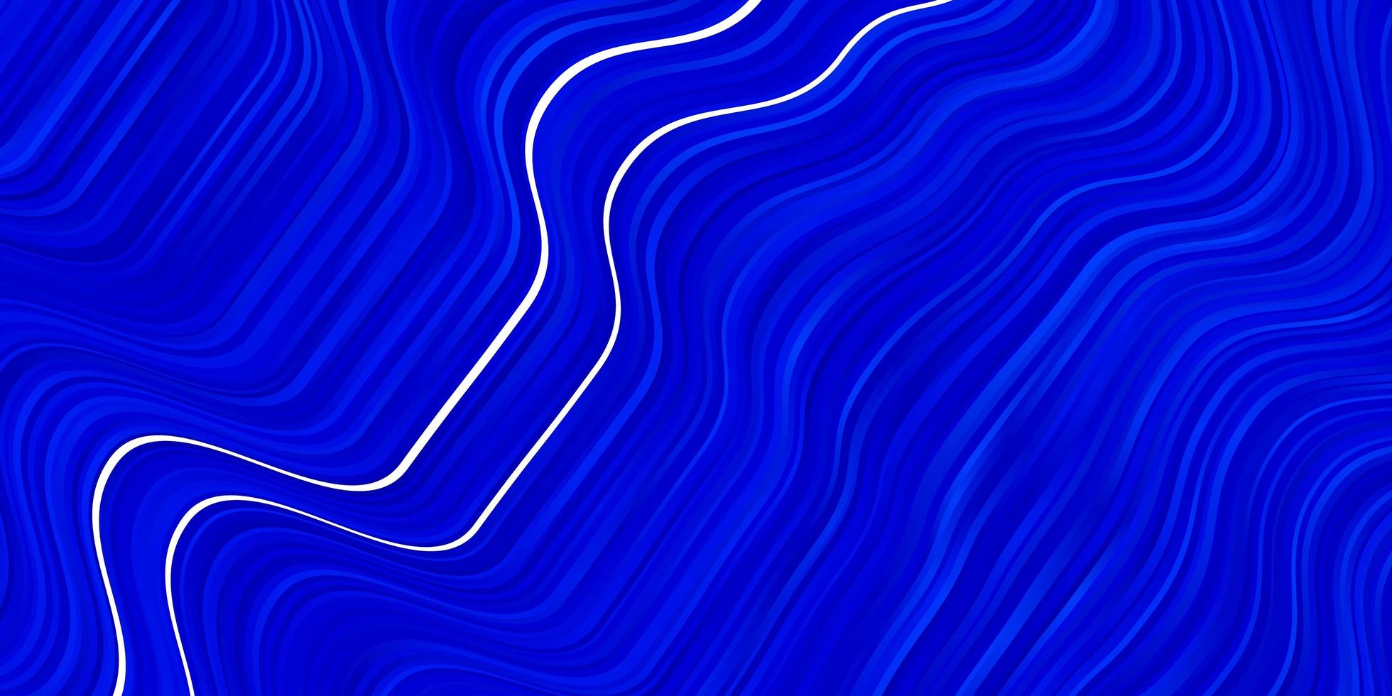 hellblauer Vektorhintergrund mit gebogenen Linien. vektor