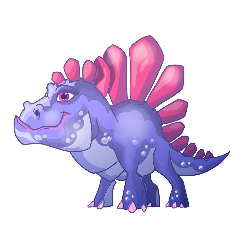 niedlicher Dinosaurierstand. Stegosaurus. Cartoon Charakter Vektor-Illustration. kann für Druckdesign verwendet werden Grußkarte für Druckdesign, Banner, Poster, Flyer-Vorlage vektor