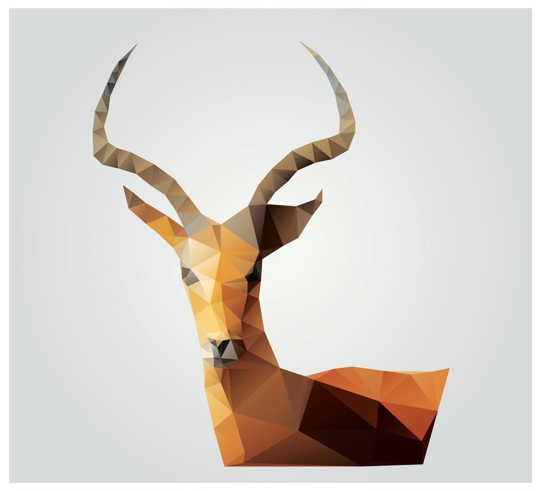 geometrische Polygonantilope, Dreiecksmusterdesign, Vektorillustration vektor