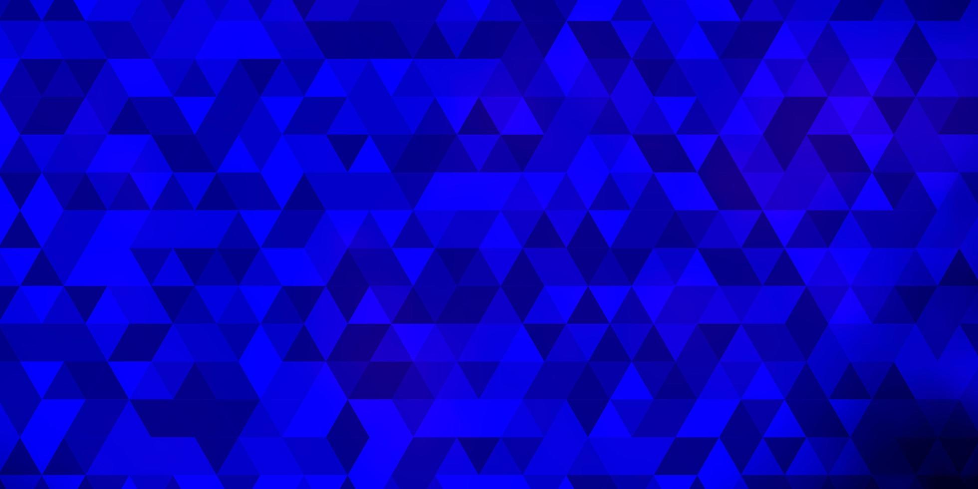 mörkblå vektorlayout med linjer, trianglar. vektor