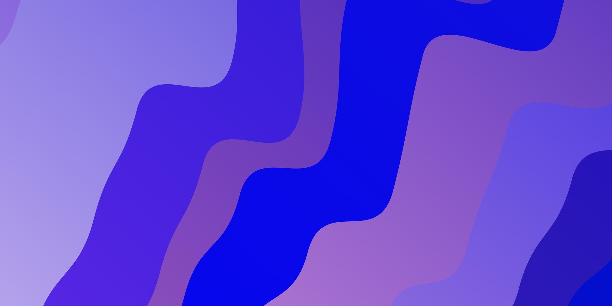 ljusrosa, blå vektorbakgrund med böjda linjer. vektor