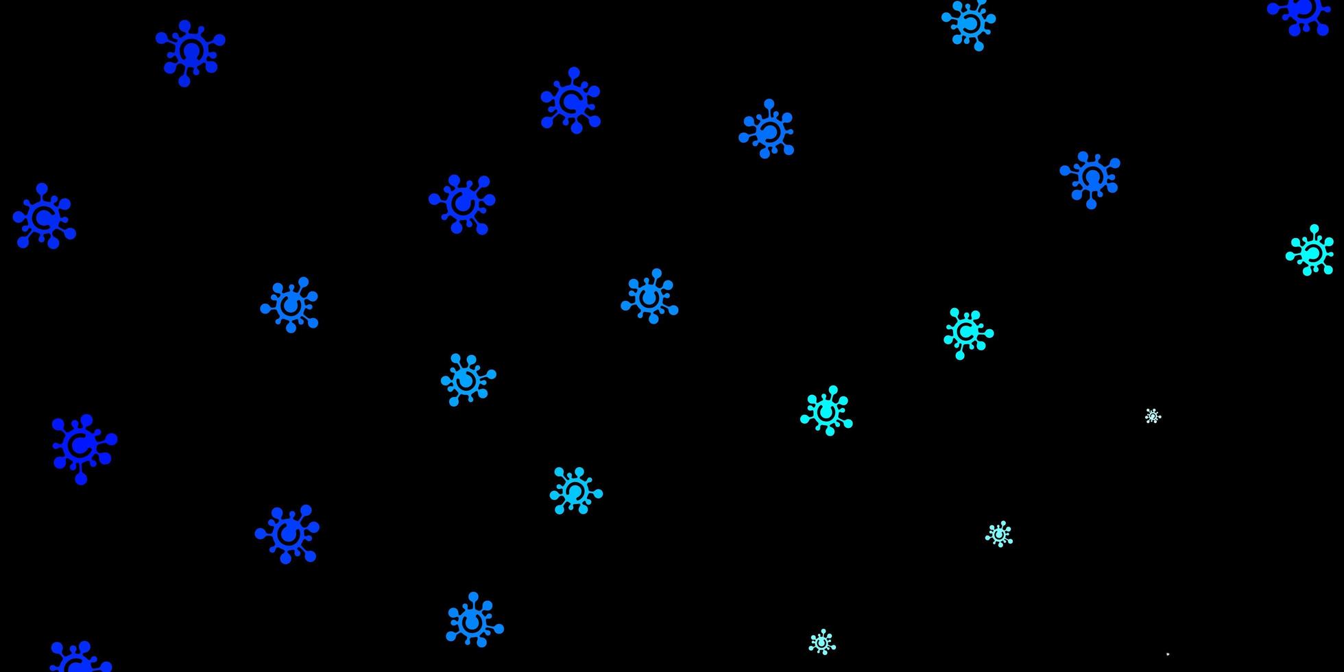 dunkelblaue Vektorbeschaffenheit mit Krankheitssymbolen. vektor