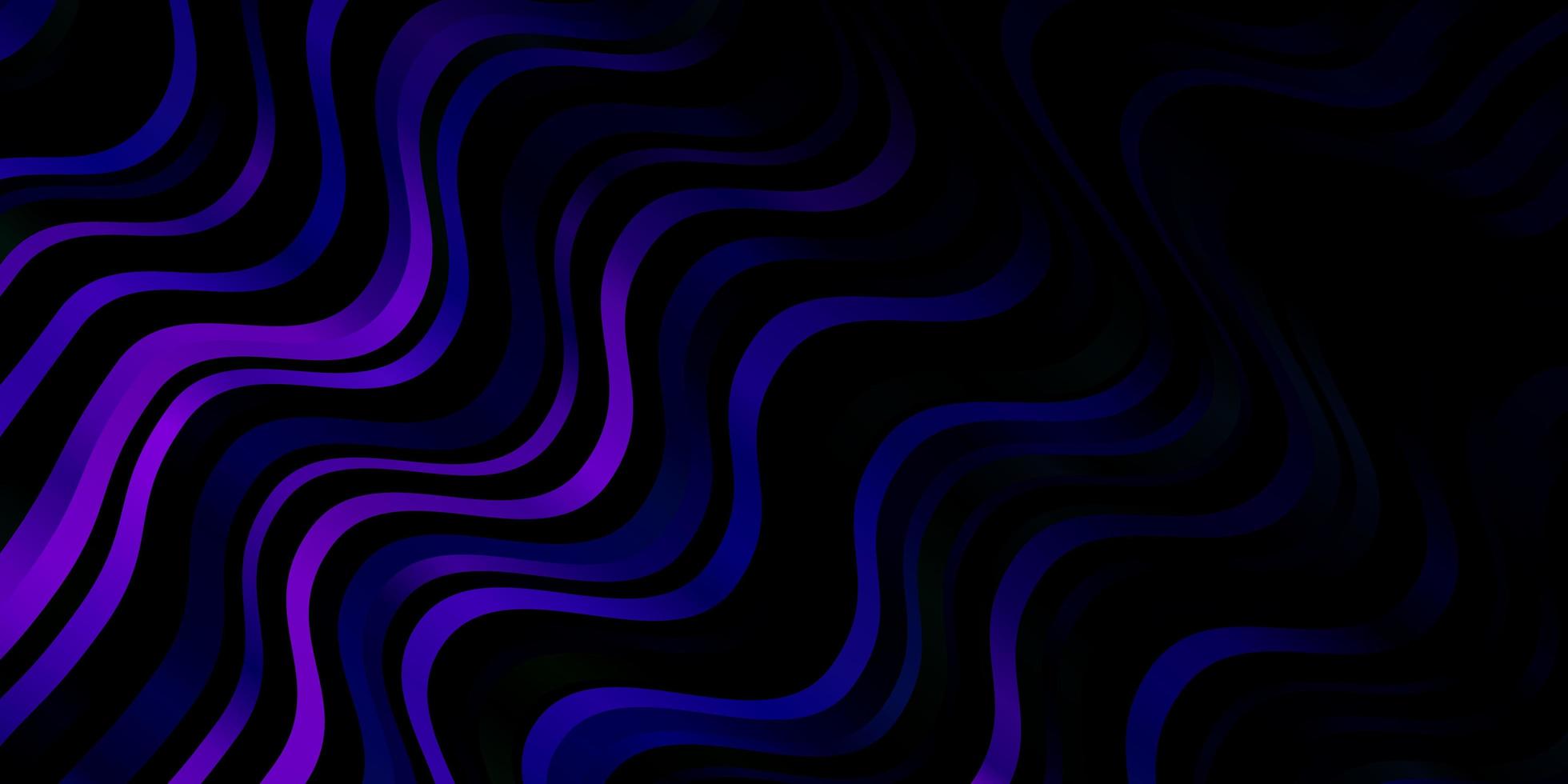 mörkrosa, blå vektormall med böjda linjer. vektor