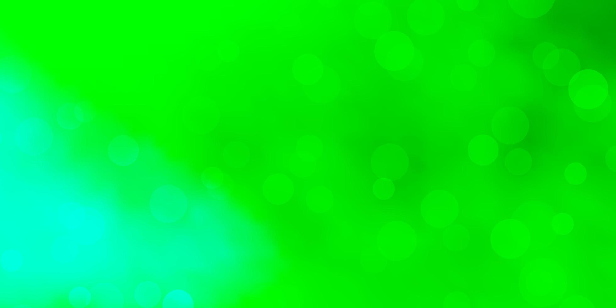 ljusgrönt vektormönster med cirklar. vektor