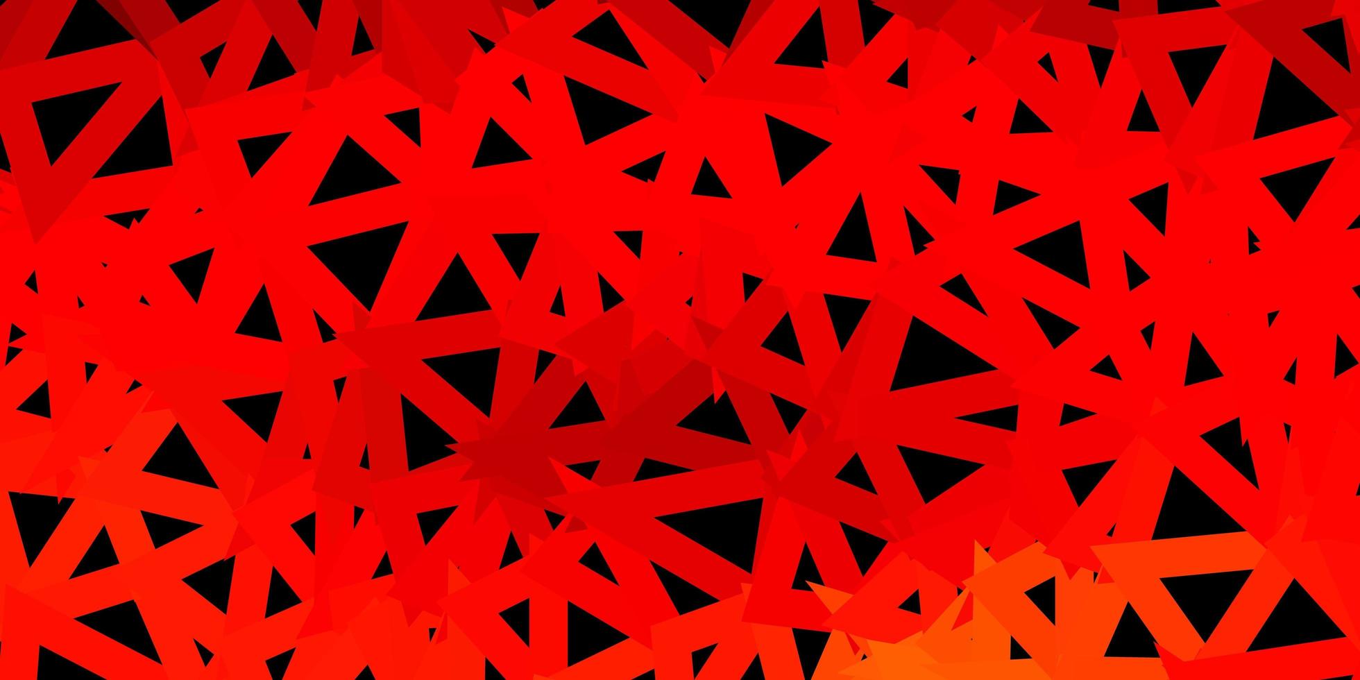 mörk orange vektor abstrakt triangel mönster.
