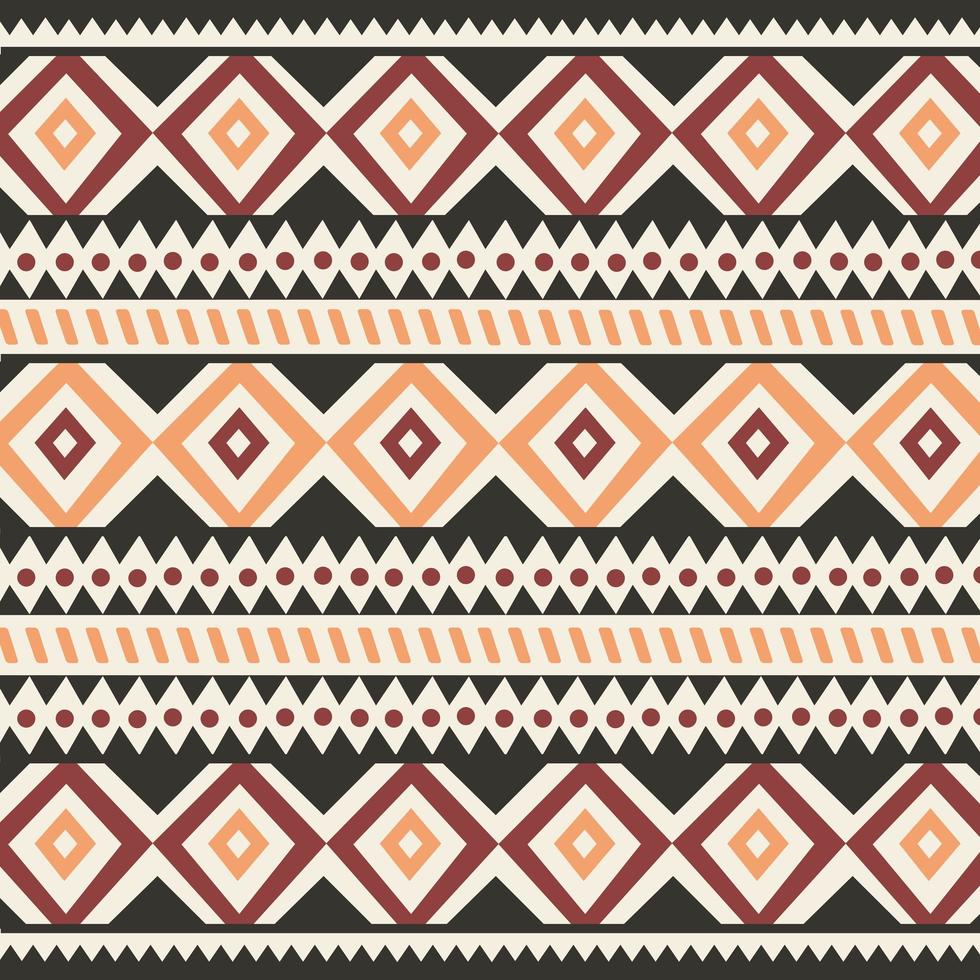 stam etniska färgglada bohemiska mönster med geometriska element, afrikansk lera tyg vektor