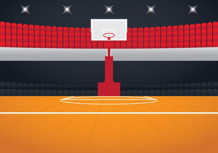 Realistisk Basket Arena vektor
