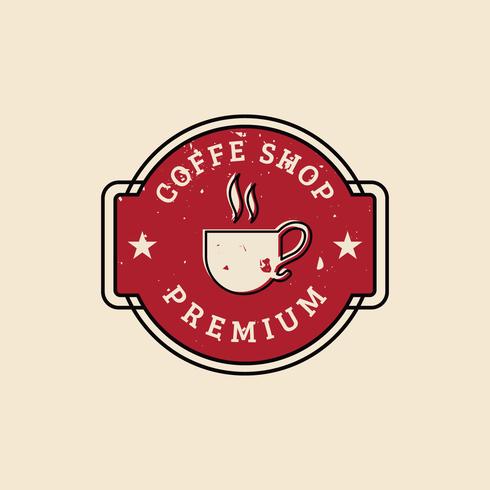 vintage coffee shop logo vektor