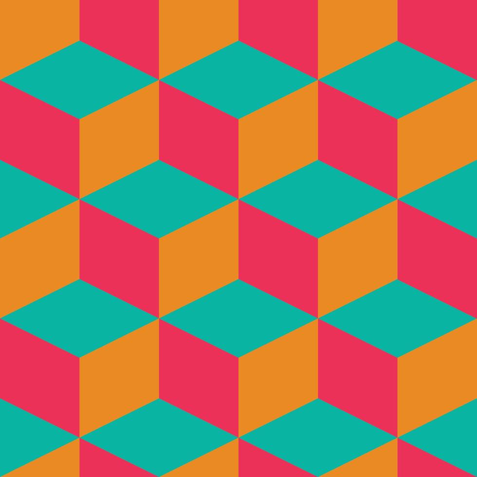 geometriska sömlösa mönster med färgglada rutor i retro design vektor