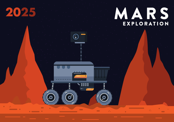 mars explorationsvektor vektor