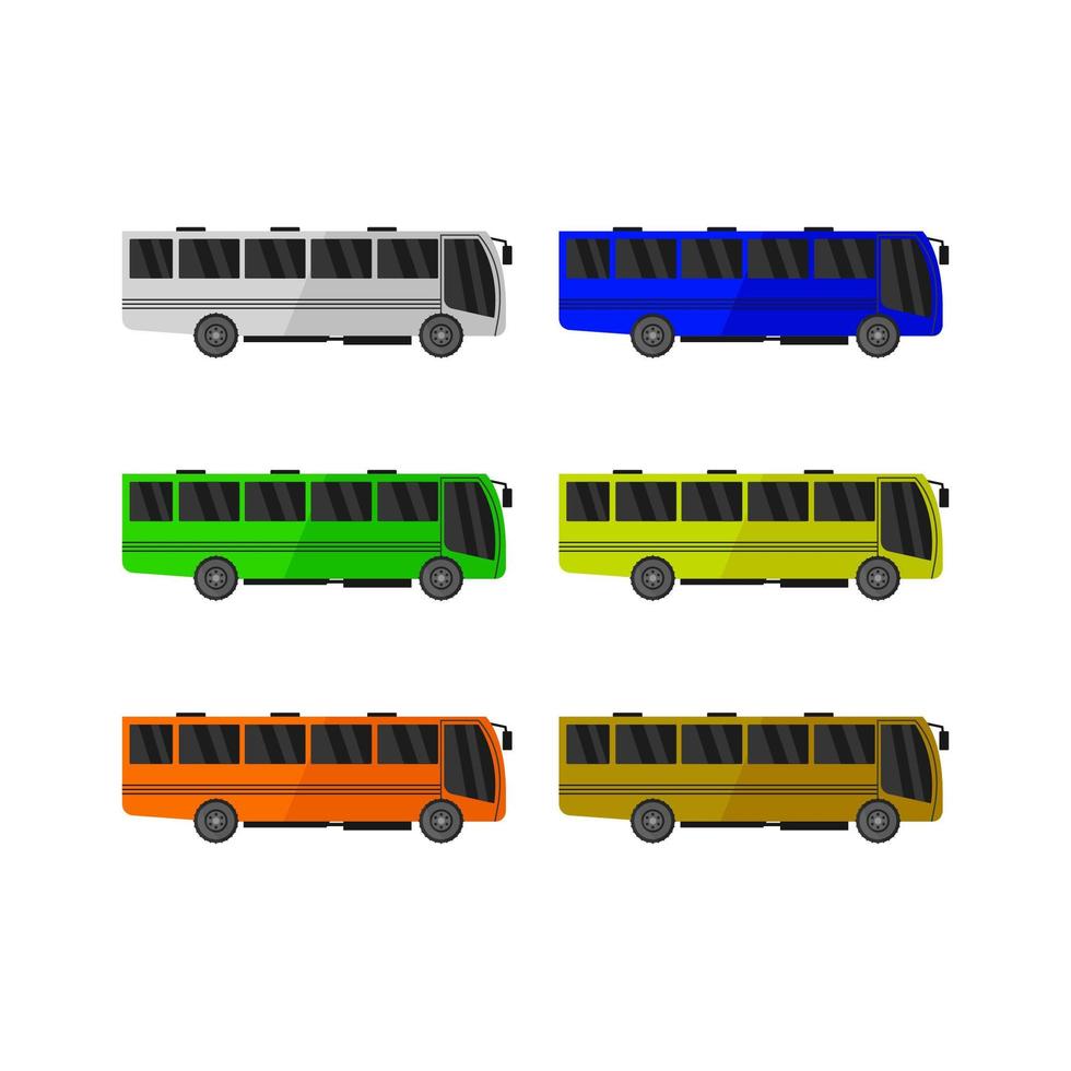Stadtbus auf weißem Hintergrund dargestellt vektor
