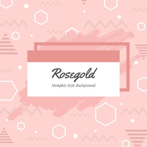 Rosegold Memphis-Art-Hintergrund vektor