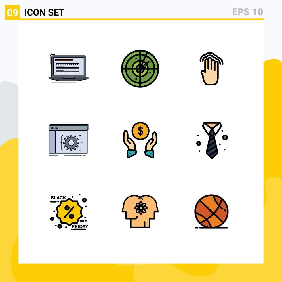9 kreativ ikoner modern tecken och symboler av utvecklare app teknologi api gränssnitt redigerbar vektor design element