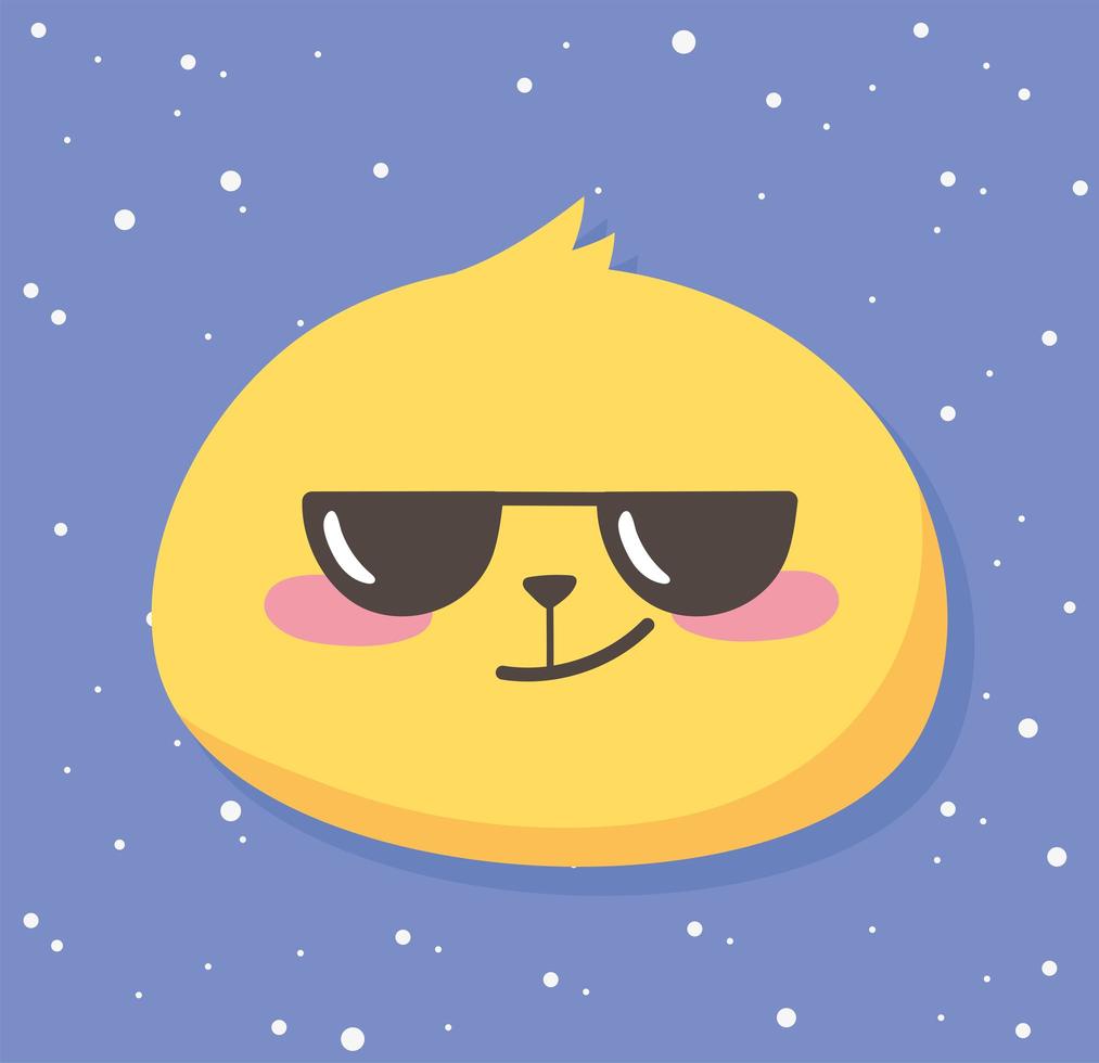 sociala medier emoji uttryck ansikte solglasögon tecknad vektor