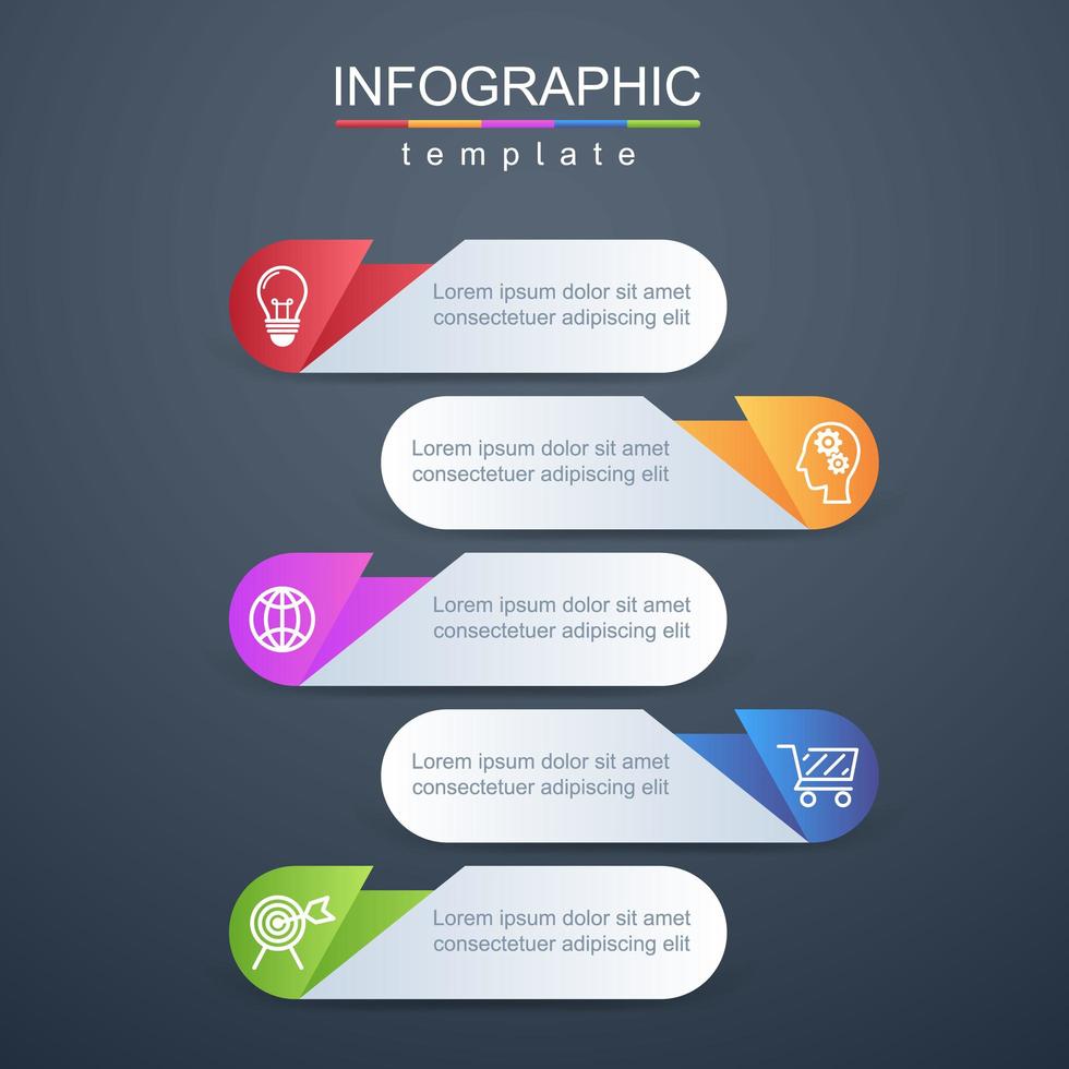 modern infografisk företags- och affärsmall vektor