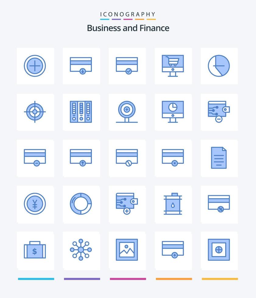 kreativ finansiera 25 blå ikon packa sådan som finansiera. företag. finansiera. arkiv. skjuta vektor
